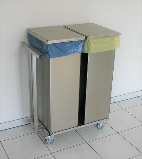 SO-TECH® Mülleimer Abfallsammler Metropolis 12+12L Mit Deckel Abfallsystem Fuer Auszug Korpusbreite 60 Cm S0u8e0ac