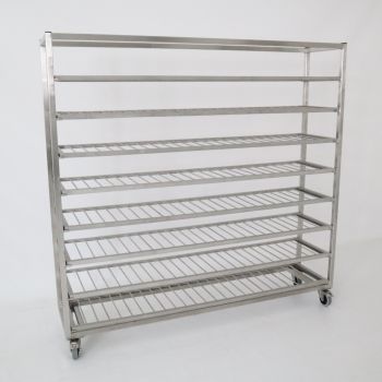 Brotregalwagen "Premium" Sonderbau mit Edelstahlrosten