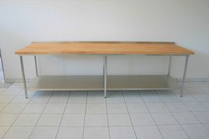 Arbeitstisch mit Buchenholztischplatte