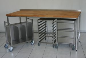 Arbeitstisch mit Buchenholztischplatte AT 010208 B