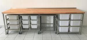 Arbeitstisch mit Buchenholztischplatte AT 010308 B