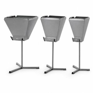 Edelstahl Standgrill für Garten und Outdoor in drei Größen mit stabilem Gestell