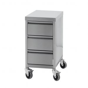 Schubladenblock SB 221011 mit GN Behälter aus Edelstahl