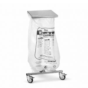 Müllsackhalter Edelstahl 70 Liter fahrbar | Für Bäckerei, Großküche und Gastronomie