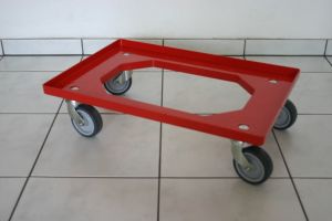 Kunststoff Roller | Transportroller, Farbe: Rot
