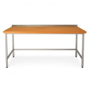 Arbeitstisch mit Buchenholztischplatte |Unterbau offen und unterfahrbar | Maße 2000 x 800 mm