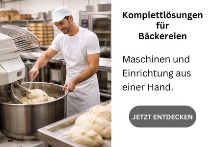 Komplettlösungen für Bäckerei und Gastro mit Maschinen, Einbau und Edelstahl-Einrichtung