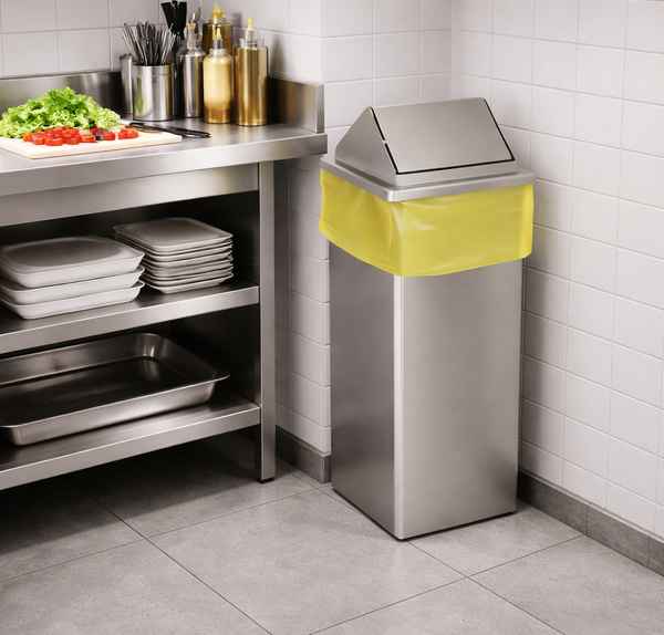 Edelstahl Abfallsammler für Bäckerei und Gastronomie